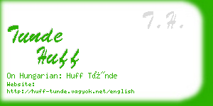 tunde huff business card